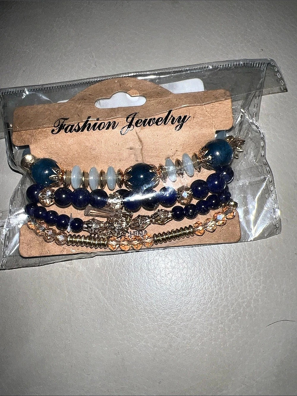 Blue Beaded Bracelet Set NWT